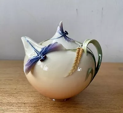 Buy Franz Porcelain Stunning Dragonfly Lidded Sugar Bowl FZ00119 Boxed • 59.99£