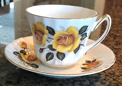 Buy Royal Sutherland Yellow Rose Tea Cup Saucer  Staffordshire England • 10.36£