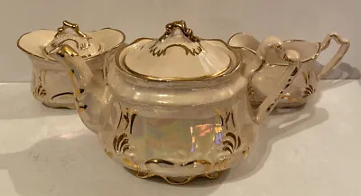 Buy Vintage Arthur Wood Decorative ‘Antique’ Pattern Teapot, Milk Jug & Sugar Bowl • 58£