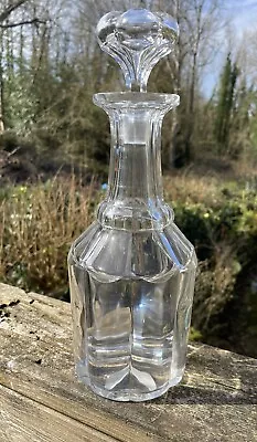 Buy ANTIQUE VINTAGE ENGLISH GEORGIAN? GLASS DECANTER WITH ORIGINAL STOPPER 29 Cm • 10£