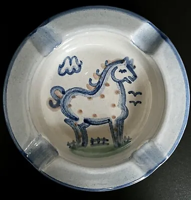 Buy Mint Vintage M A HADLEY Pottery Ashtray Spotted Horse Pony Rare 5  Signed • 28.39£