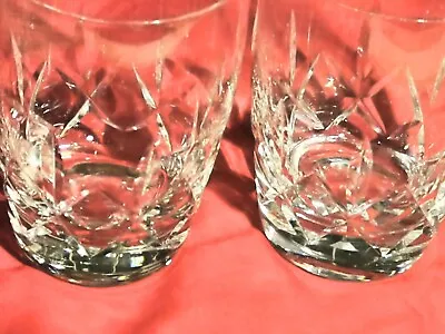 Buy Two Elegant Classic Lead Crystal Whisky Tumblers Glasses Perfect Condition  • 15£