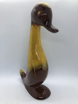 Buy Vintage Blue Mountain Pottery Harvest Gold Large Drip Glaze Duck 29cm Tall • 24.99£