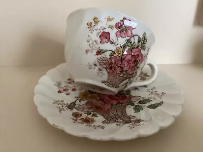 Buy Chelsea Rose, Royal Staffordshire Dinnerware  By Clarice Cliff, Tea Cup & Saucer • 9.99£