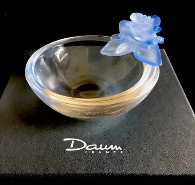 Buy Daum Dish With Violet Rose With Original Box And Paperwork • 255£