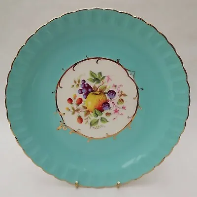 Buy H. J. Wood Vintage Decorative Plate Aqua Blue & Fruit Pattern 25.5cm Diameter • 10.99£