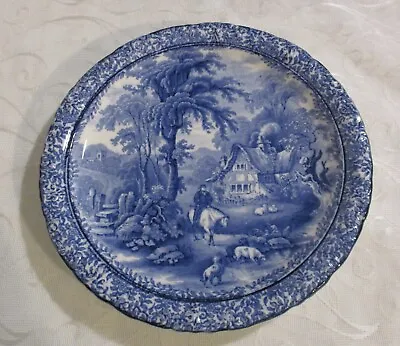 Buy Antique James Kent Ye Old Foley Ware Blue And White 26cm Plate. Man On Horse • 11.95£