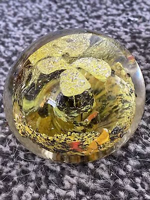 Buy Vintage Collectable Hand Blown Glass Paperweight Plant In Pot Rare • 9.99£
