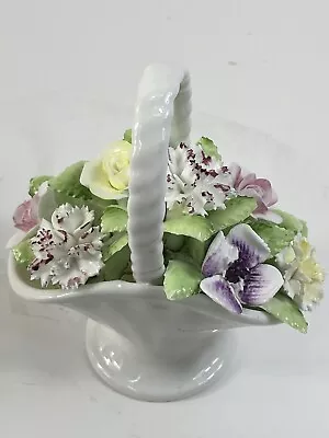 Buy Royal Doulton England Bone China Handled Basket Of Flowers • 17.94£