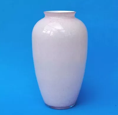 Buy ROYAL BRIERLEY STUDIO Glass Vase - Mottled Pink Over White - Fully Marked 22.5cm • 28£
