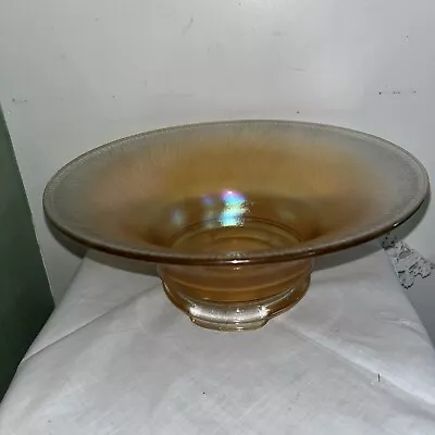 Buy Vintage Marigold Carnival Glass Crackle Iridescent Gold Purple Hues  Fruit Bowl • 118.40£