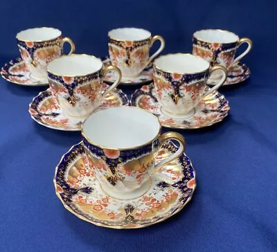 Buy 1891 Antique Spode Copelands China Set Of 6 Coffee Cups & Saucers - Imari #5535 • 21.99£