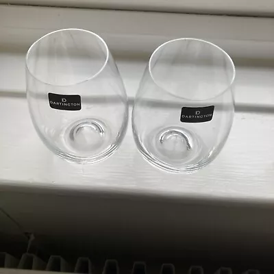 Buy 2 Dartington Crystal Stemless Glasses. Stunning. Wine Whisky Gin Mixer • 10.50£