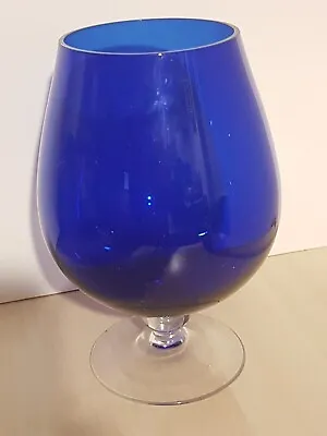 Buy Large Cobalt Blue Artglass Balloon Shape Vase/Brandy Glass • 11.99£