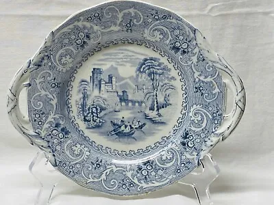 Buy Antique 'Rhine' Pattern 19th Century English Blue And White Sandwich Plate 7.5  • 14.99£