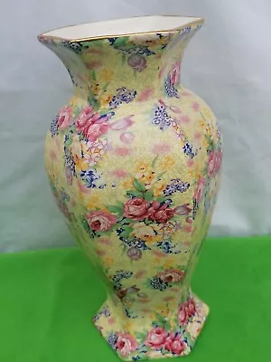 Buy Royal Winton Grimwades 1995 Welbeck  Chintz 9  Hexagonal Vase-Superb Piece!  • 18.99£