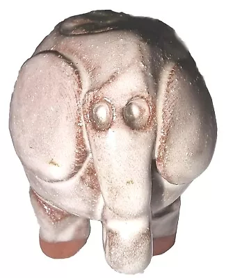 Buy Studio Ark Pottery Elephant - Extremely Cute With Flower Detail. Hand Made VGC • 5.95£