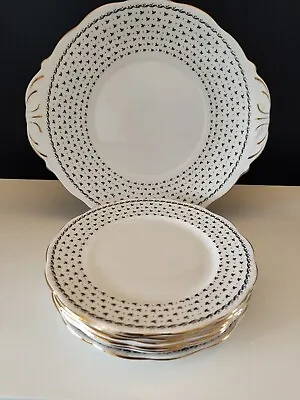 Buy 6 X Vintage Queen Anne Georgian Pattern Side Plates &1 Cake/Bread & Butter Plate • 24.99£