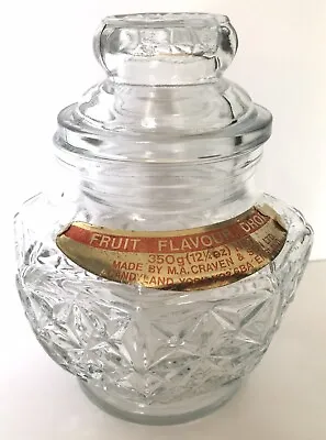 Buy M.A.Craven & Son LTD Vintage Glass Sweet Jar Crystal Cut With Lid Beautiful • 19.99£