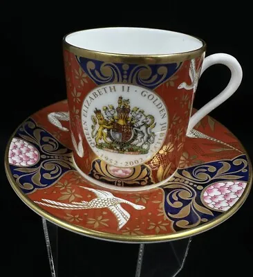 Buy Royal Worcester Queen Elizabeth II Golden Jubilee 1952-2002 Demitasse Cup Saucer • 43.86£