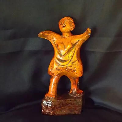 Buy Orange Woman W/ Heart On Her Chest Mcm Unsigned Bitossi Aldo Londi Figure • 648.34£