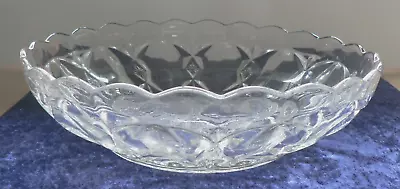 Buy Vintage Clear Glass Fruit Or Serving Bowl. Fruits Design In Base Of Dish • 5.99£