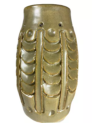 Buy Studio Pottery ARMADILLO Grenade Vase OOAK MCM Brutal Retro Rooke Interest Vtg - • 48.15£