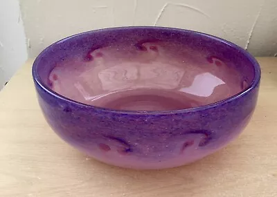 Buy Large Scottish Vasart Glass Bowl. Signed On Base. • 50£