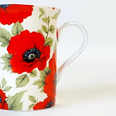 Buy Kirsty Jayne China Hand Decorated 'Poppy' Mugs Staffordshire England - UNUSED • 4.99£