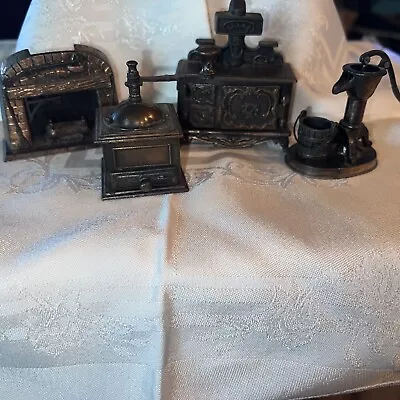 Buy Durham Industries Metal Miniatures And Dollhouse Furniture Lot Of 4. 1976 • 19.92£