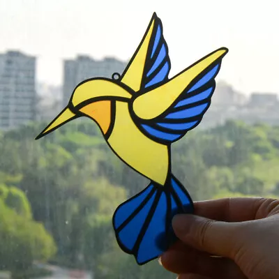 Buy 2 Hummingbird Stained Suncatcher Window Hangings - Acrylic Glass Decor Gifts • 11.19£