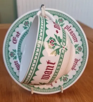 Buy Rare Vintage 1993 Minton Pugin’s Proverbs Large Breakfast Tea Cup & Saucer • 45£