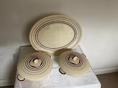 Buy Grays Pottery, 1936, Sam Talbot Pattern  Charger Plate, Pair Tureens • 88£