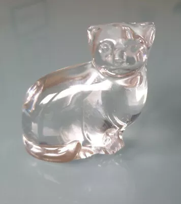 Buy Villeroy&Boch Small Clear Glass Cat Figurine. 7cm High. Excellent Condition. • 5£