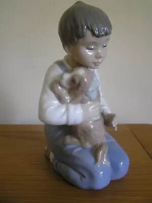 Buy NAO BY LLADRO FIGURINE Forever Friends Kneeling Boy With Puppy  1990  # 627  VGC • 30£