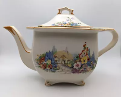 Buy Vintage Hampton Ivory Swinnertons Old England Gardens Teapot With Lid C1929 • 5.99£