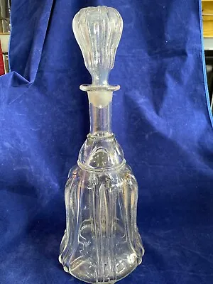 Buy Decanter With Stopper Superb Vintage Heavy Blown Glass Bell • 23.10£