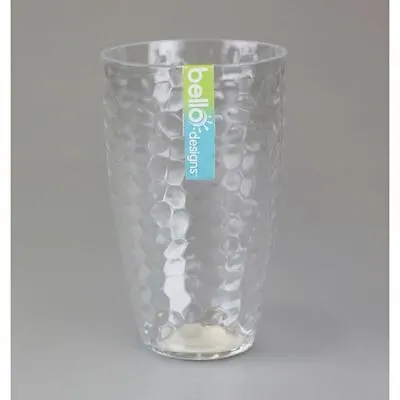 Buy Bello Dimple Plastic Tall Glass Tumbler BBQ Party Glasses Picnic Drink Garden • 5.99£