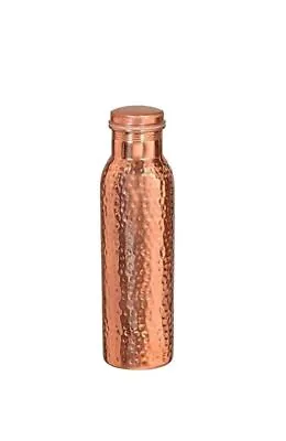 Buy Hammered Copper Water Bottle Copper Vessel For Drinking Health Benefits 1000 ML • 22.70£