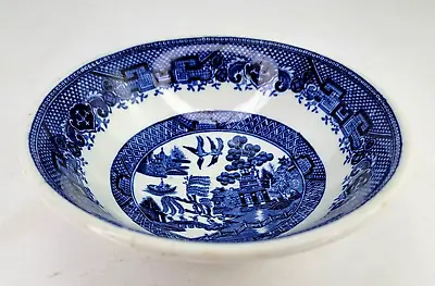 Buy Grindley Blue Willow Made In England  5 1/2” Berry Cereal Soup Bowl Hotel Ware • 9.48£