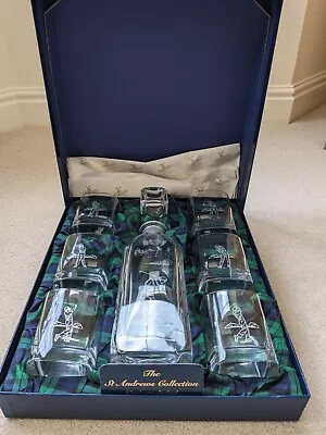 Buy Gleneagles Crystal St. Andrews Collection Golf Glasses And Decanter Set • 50£