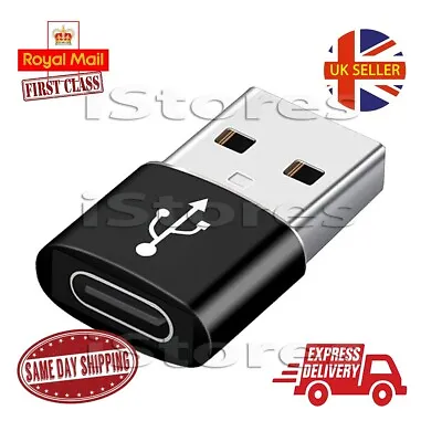 Buy USB 3.1 Type C Female To USB A Male Adapter Converter Charger Connector Plug • 1.99£