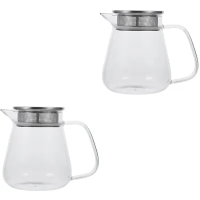 Buy  2 Count Cold Water Pitcher Chinese Tea Cups Glass Teapot Coffee • 31.29£