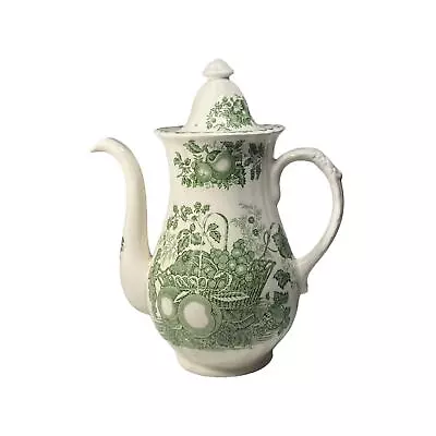 Buy Masons Fruit Basket Ironstone England Green Ceramic Coffee Pot • 29.99£