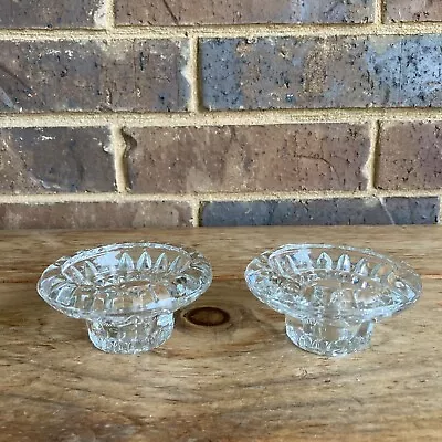 Buy Vintage Glass Candlestick Holders 1.75” X 3.5” Taper Or 2” Pillar • 7.72£