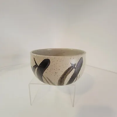 Buy Studio Art Handmade Bowl Pottery Stoneware Speckled Brown Signed 6” Diameter • 14.40£