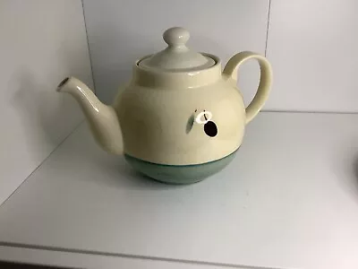 Buy Poole Pottery. Fresco Design Lidded Teapot Hand Painted Olives Round Edge. Teal. • 12£