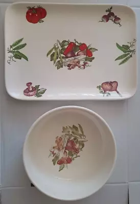 Buy 2 Vintage Norsk Flint Egersund Kitchenware Serving Dish And Bowl Vegetable Patte • 22.49£