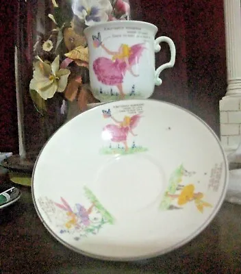Buy Vintage/Antique Fairy Porcelain Cup And Saucer Hammersley & Co Staffordshire • 39£