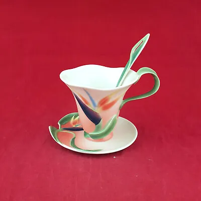 Buy Franz - Summer Bird Of Paradise Teacup, Saucer & Spoon - NA 1395 • 125£